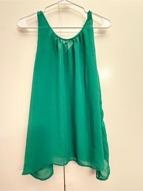 Halogen Teal Green Lightweight Chiffon Sleeveless Camisole